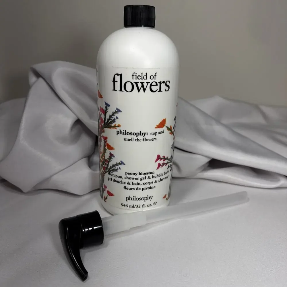 Philosophy Field Of Flowers Peony Blossom Shampoo Shower Gel Bath *Pump In* NEW